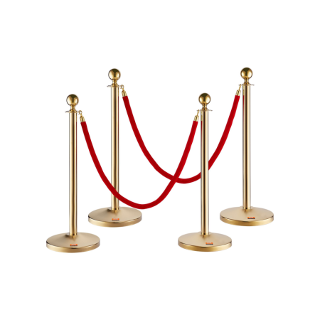 Słupki odgradzające_kordony hotelowe złote